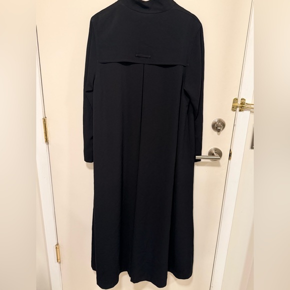 Hilary Radley Classic Black Long Trench Coat - Picture 9 of 11